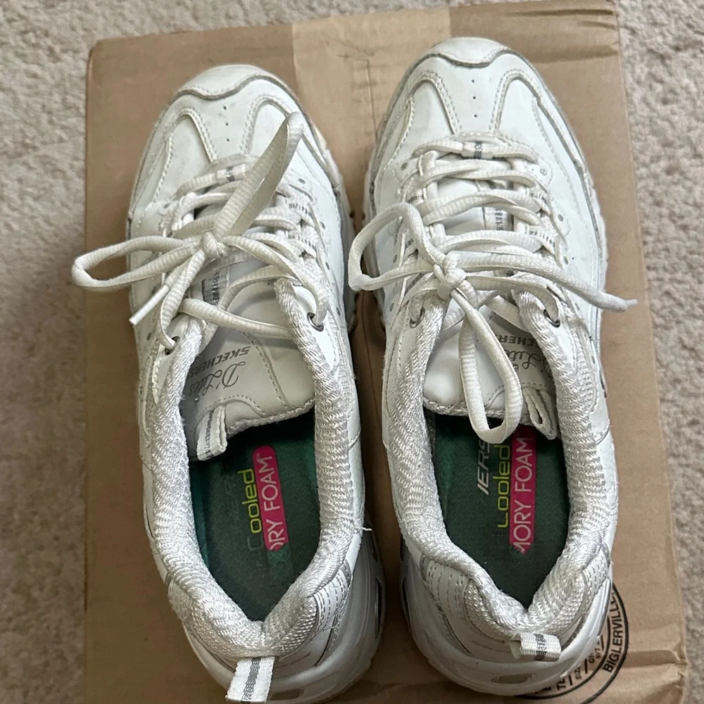 Skechers White Athletic Shoes